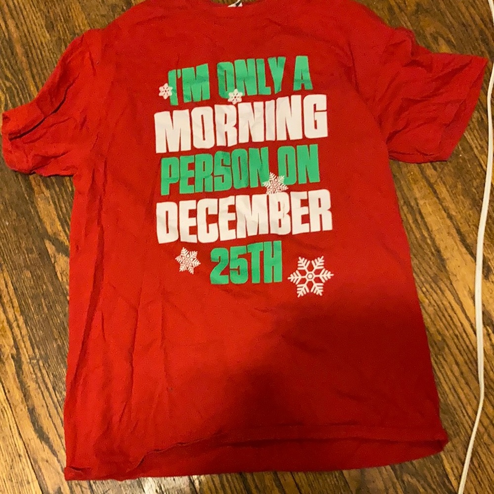 Red Christmas shirt. Size medium